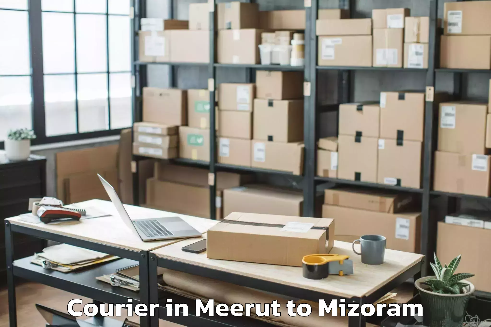 Book Your Meerut to Siaha Courier Today